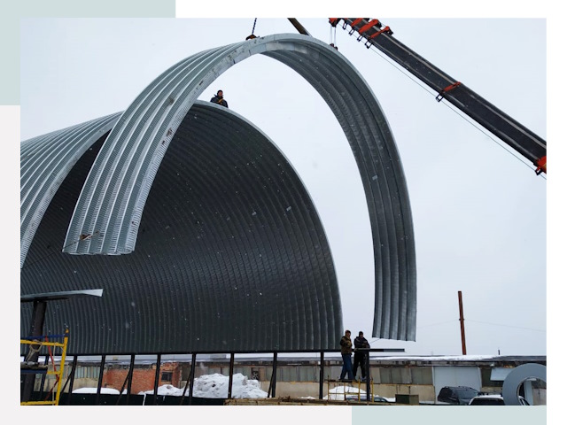 Полукруглые ангары в Йошкаре-Ола