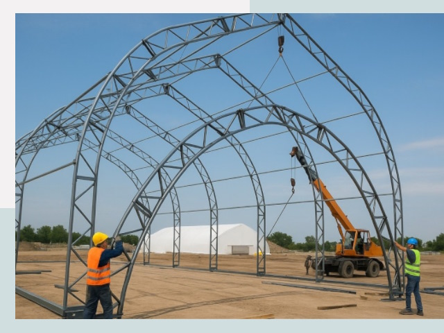 Монтаж ангаров в Йошкаре-Ола от 614 руб. - Надежно и быстро